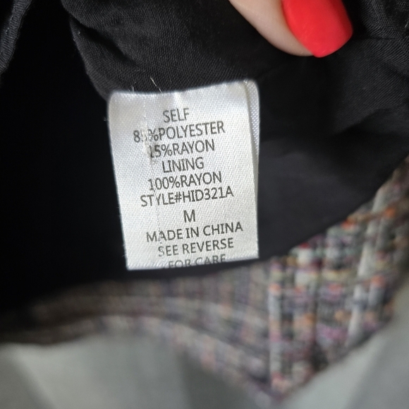 Multicolor Tweed Women's Top - Picture 6 of 9